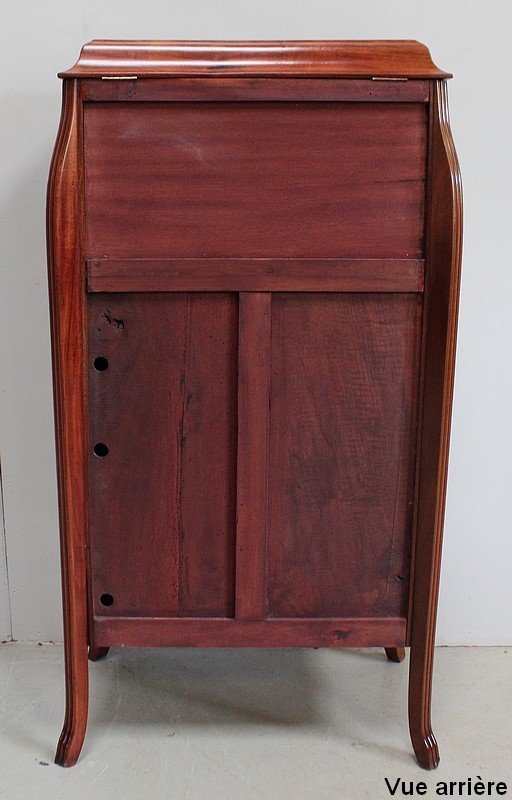 Petit Cabinet En Acajou Et Bois Précieux, Époque Art Nouveau – Début XXe-photo-7