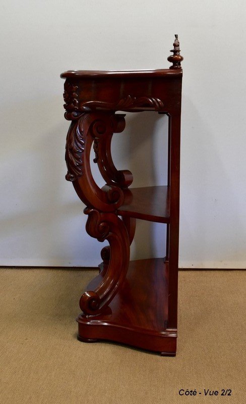 Serving Console In Solid Mahogany, Napoleon III Period - Mid-19th Century-photo-6