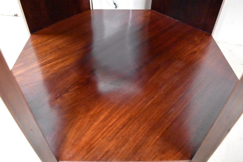 Small Rosewood Pedestal Table, Art Deco - 1920s - 1930s-photo-2