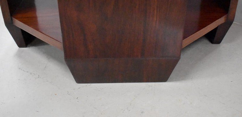 Small Rosewood Pedestal Table, Art Deco - 1920s - 1930s-photo-3