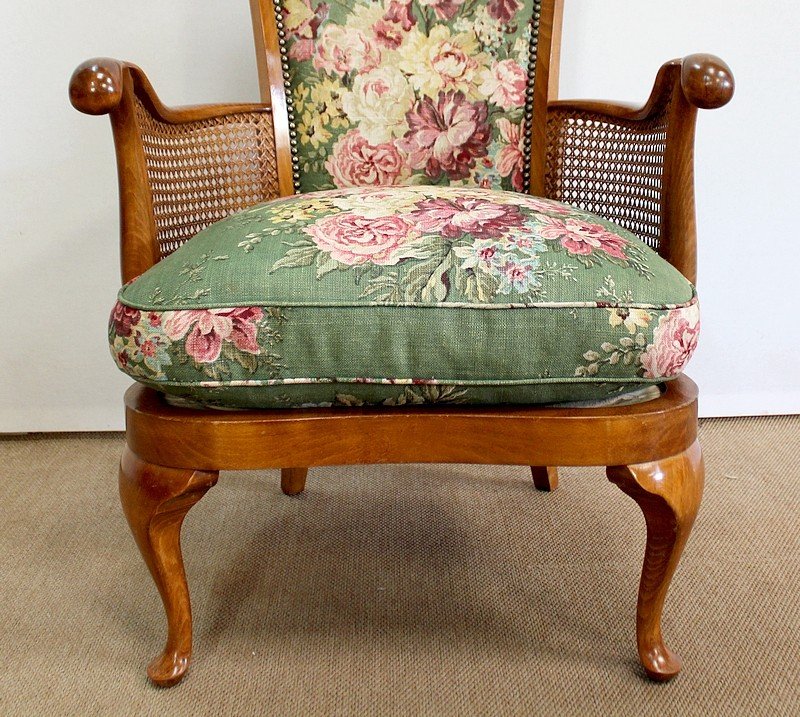 Ensemble Fauteuils Et Table Chippendale En Hêtre Massif – 1950-photo-2