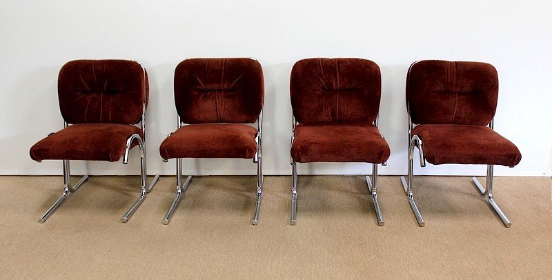 Suite Of 4 Armchairs Douglas Furniture - 1970s-photo-2