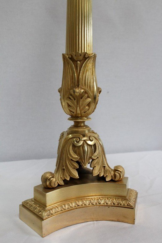 Pair Of Candelabras In Gilt Bronze, Louis-philippe Period - Early Nineteenth-photo-5