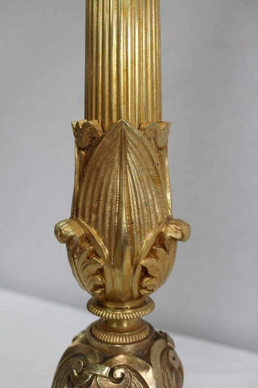 Paire De Candélabres En Bronze Doré, époque Louis-philippe - Début XIXe-photo-6
