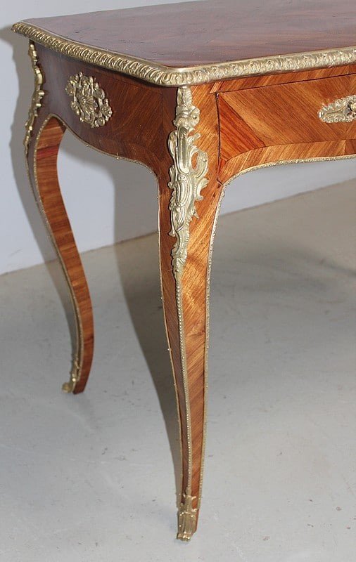 Louis XV Table In Nineteenth Marquetry-photo-1