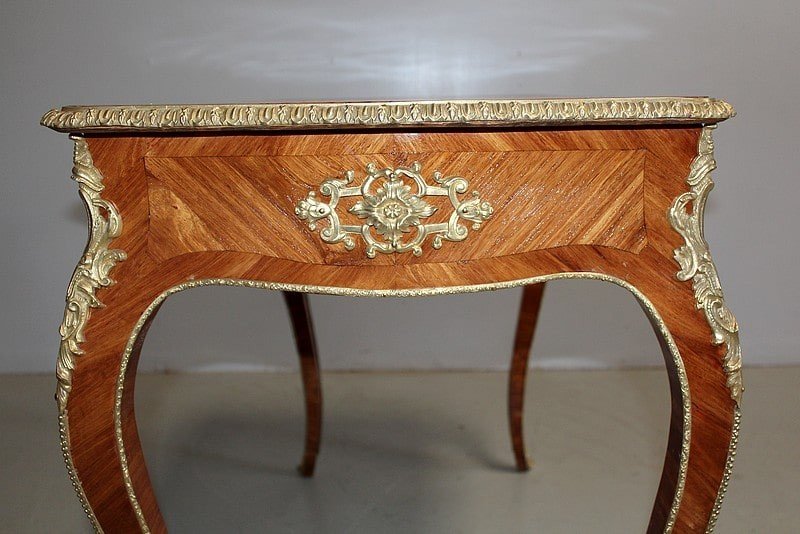 Louis XV Table In Nineteenth Marquetry-photo-5