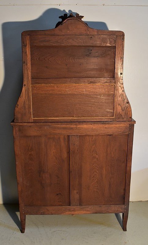 Small Cartonnier Buffet In Louis XV Style Marquetry - Louis XVI - Late Nineteenth-photo-8