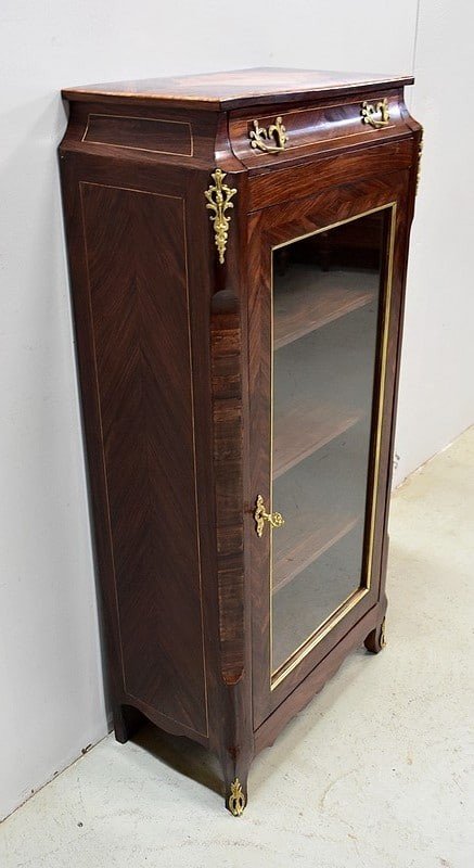 Small Showcase In Rio Rosewood, Transition Style Louis XV - Louis XVI - 2nd Part Nineteenth-photo-2