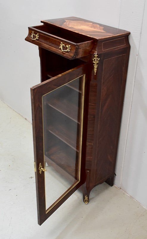 Small Showcase In Rio Rosewood, Transition Style Louis XV - Louis XVI - 2nd Part Nineteenth-photo-4