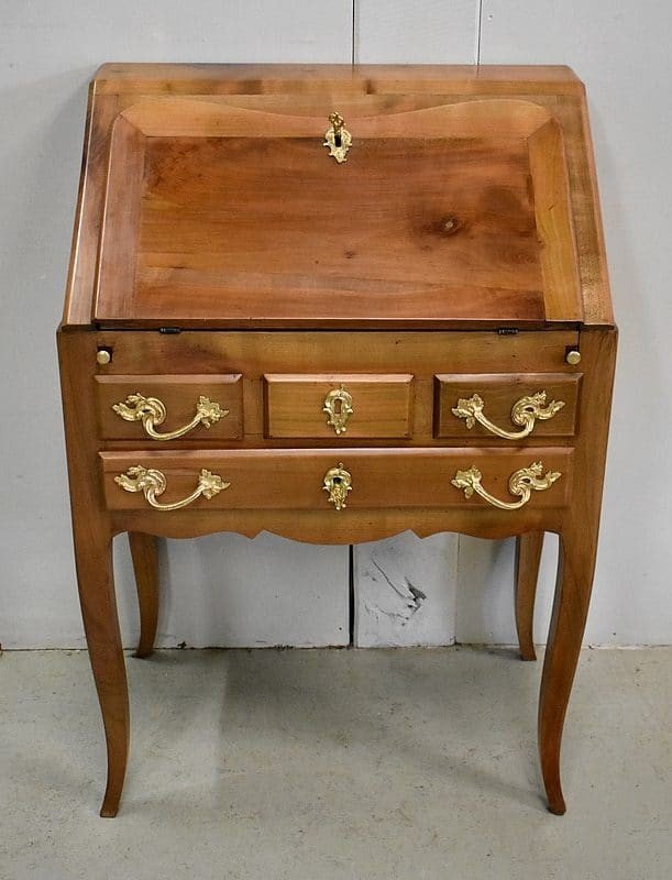 Small Slope Desk In Cherry, Louis XV Style - Late Nineteenth-photo-2