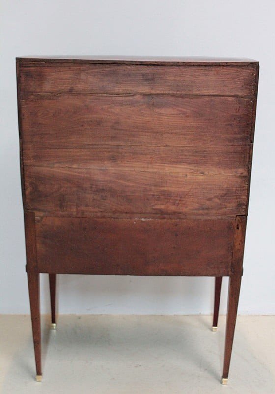 Louis XVI Cylinder Desk In Eighteenth Mahogany-photo-8