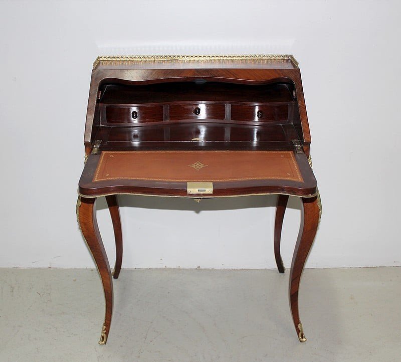 Happiness Of The Day Louis XV In Rosewood Nineteenth-photo-2