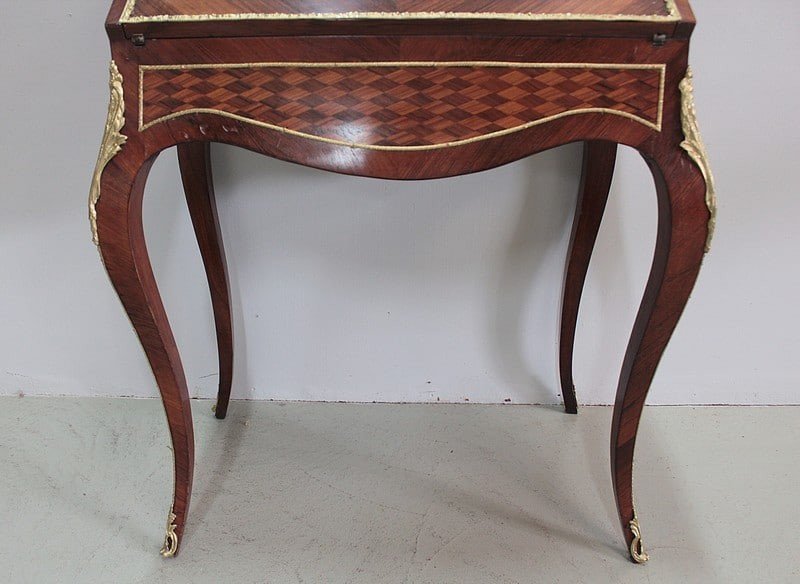 Happiness Of The Day Louis XV In Rosewood Nineteenth-photo-4