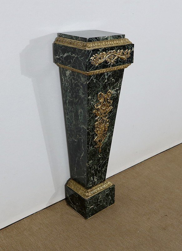  Gaine Sellette En Marbre, Style Louis XVI – Fin XIXe -photo-2