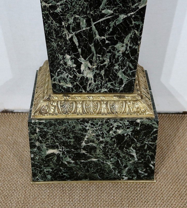  Gaine Sellette En Marbre, Style Louis XVI – Fin XIXe -photo-4