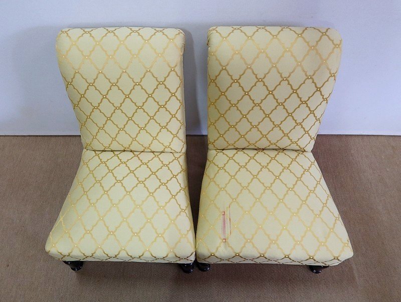 Pair Of Small Napoleon III Fireside Chairs - Mid-19th Century-photo-1