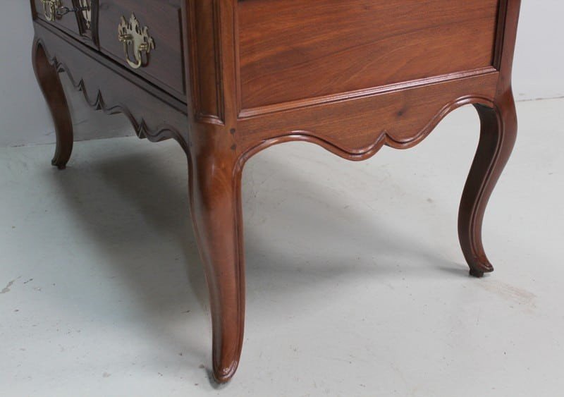  Bureau De Pente Louis XV d'Armateur En Acajou - Région Nantaise XVIIIe -photo-7