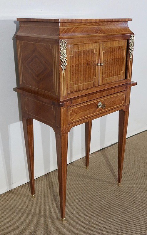  Petit Cabinet En Marqueteries De Bois Divers, Style Louis XVI – 1900 -photo-3