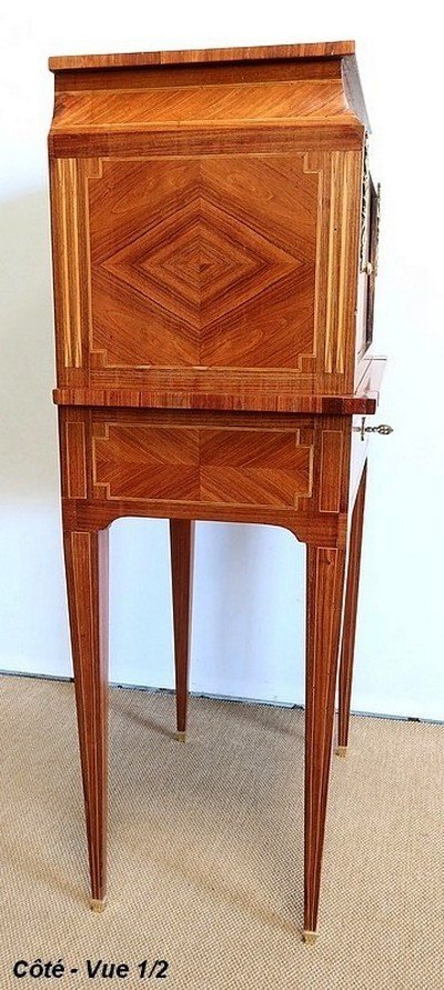  Petit Cabinet En Marqueteries De Bois Divers, Style Louis XVI – 1900 -photo-6