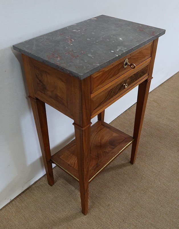Small Living Room Table In Walnut, Directoire Period - 1st Part Nineteenth-photo-2