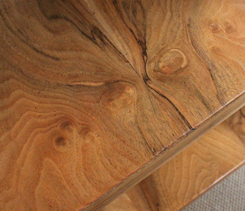 Rolling Trolley In Blond Walnut, Directoire Taste - 1st Part Of The Nineteenth-photo-1