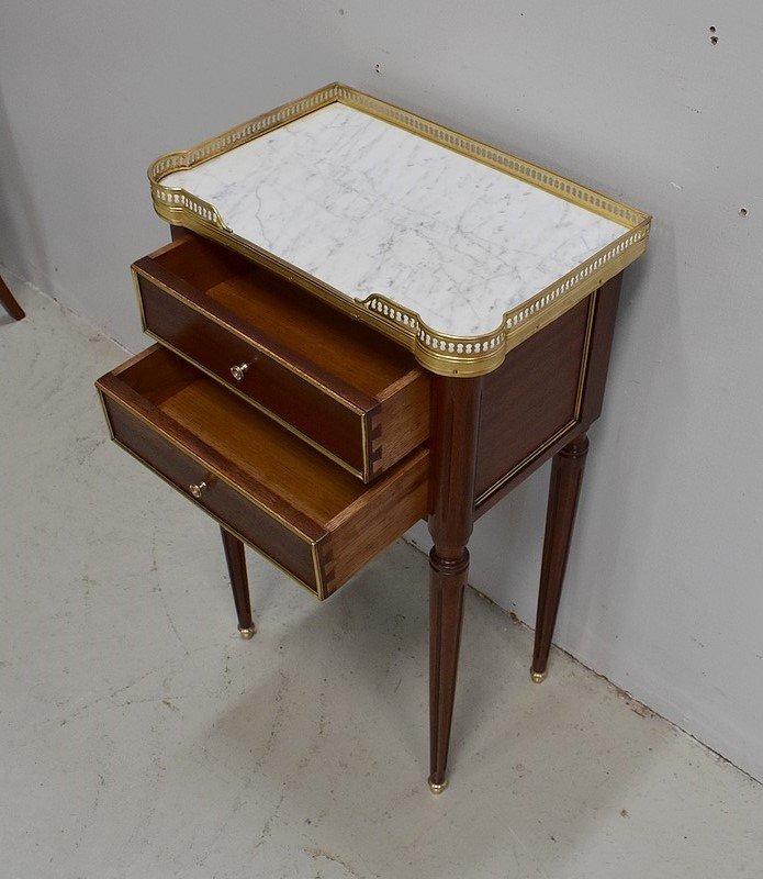 Small Chiffonniere Table In Solid Mahogany, Louis XVI Style - Early Twentieth-photo-4