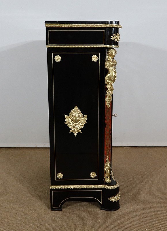 Between-two Cabinet In Boulle Marquetry, Napoleon III Period - Mid-19th Century-photo-5