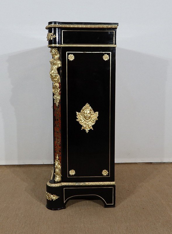 Between-two Cabinet In Boulle Marquetry, Napoleon III Period - Mid-19th Century-photo-6