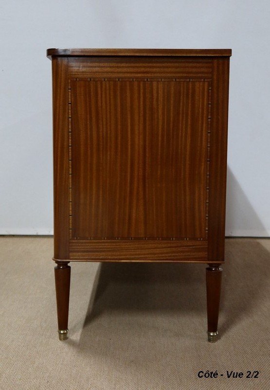  Buffet Commode En Acajou Et Marqueteries, Dans Le Goût Louis XVI - 1940/1950 -photo-6