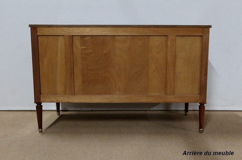  Buffet Commode En Acajou Et Marqueteries, Dans Le Goût Louis XVI - 1940/1950 -photo-7