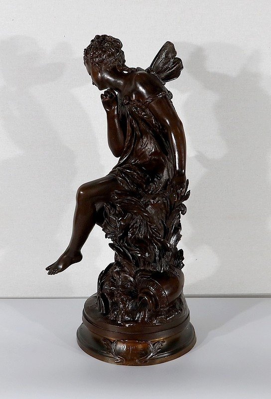  Important Bronze « Ondine » Par M. Moreau – Milieu XIXe -photo-3