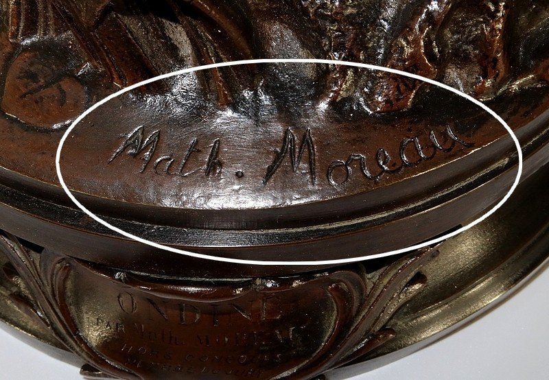  Important Bronze « Ondine » Par M. Moreau – Milieu XIXe -photo-8