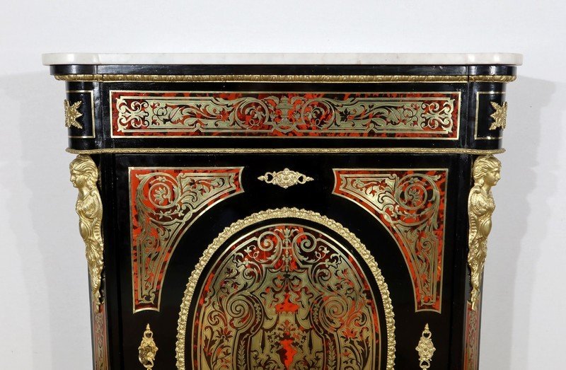 Between-two Cabinet In Boulle Marquetry, Napoleon III Period - Mid-19th Century-photo-3