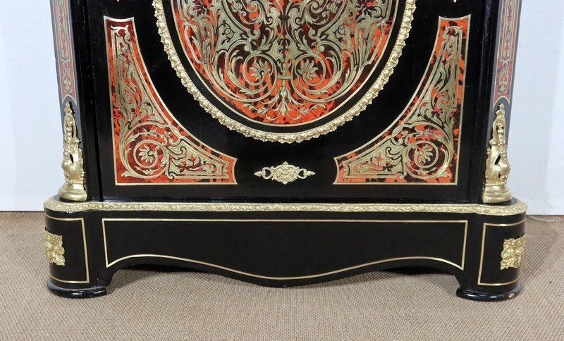 Between-two Cabinet In Boulle Marquetry, Napoleon III Period - Mid-19th Century-photo-4