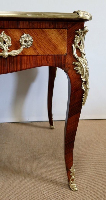 Ceremonial Desk In Rosewood And Violet Wood, Louis XV Style - 2nd Half Nineteenth-photo-5