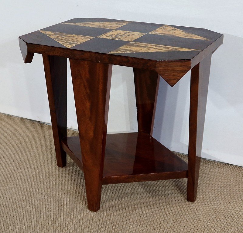 Art Deco Pedestal Table In Mahogany And Rosewood - 1940-photo-2