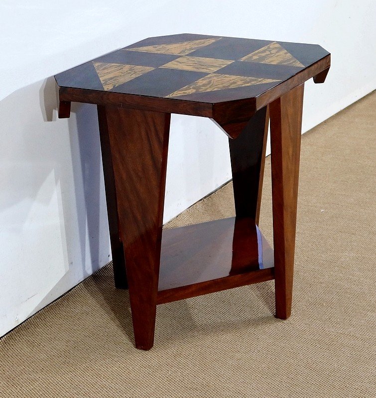 Art Deco Pedestal Table In Mahogany And Rosewood - 1940-photo-3