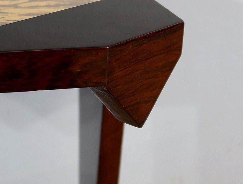 Art Deco Pedestal Table In Mahogany And Rosewood - 1940-photo-3