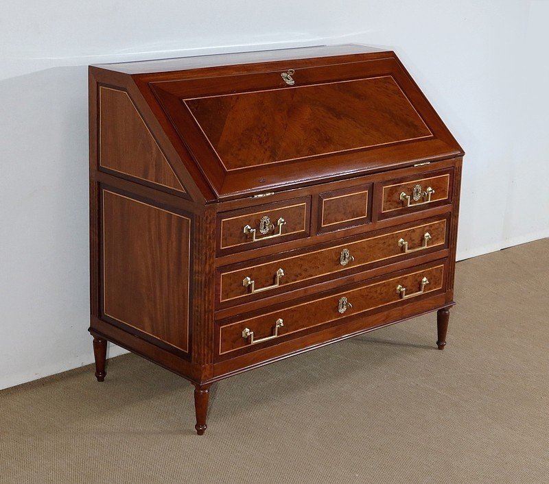 Louis XVI Scriban Commode In Mahogany And Precious Wood - Eighteenth