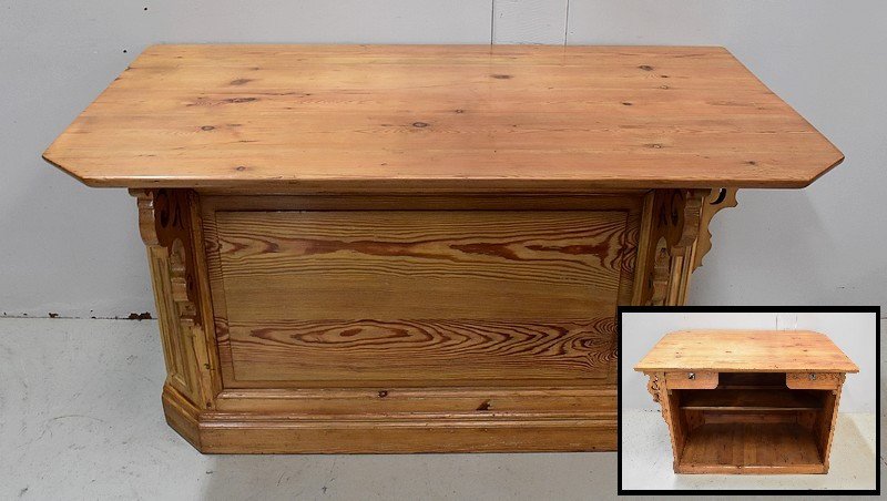 Authentic Trade Counter In Natural Pine - 1900