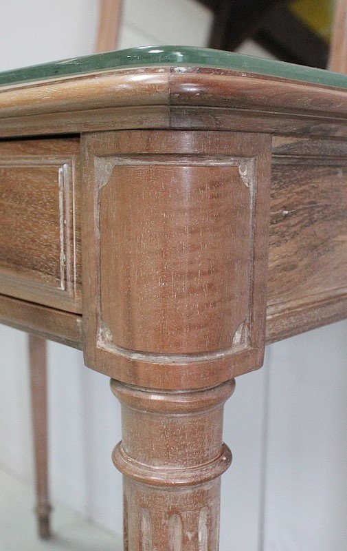 Dressing Table In Solid Walnut, Louis XVI Style - 1900/1920-photo-4