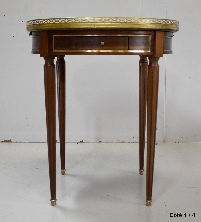  Table Bouillotte En Acajou, Style Louis XVI - Début XXe -photo-5