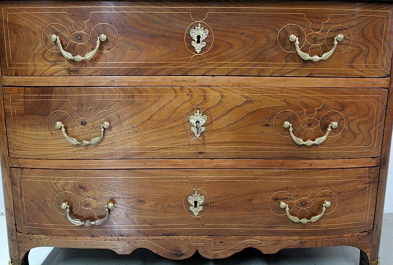  Commode De Propriété En Orme Massif, époque Louis XIV - Milieu XVIIIe -photo-3