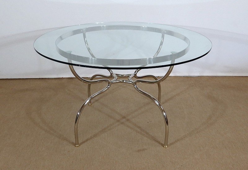  Ensemble Table Et 4 Chaises, Modèle Savonarole, Maison Jansen - 1960 -photo-3