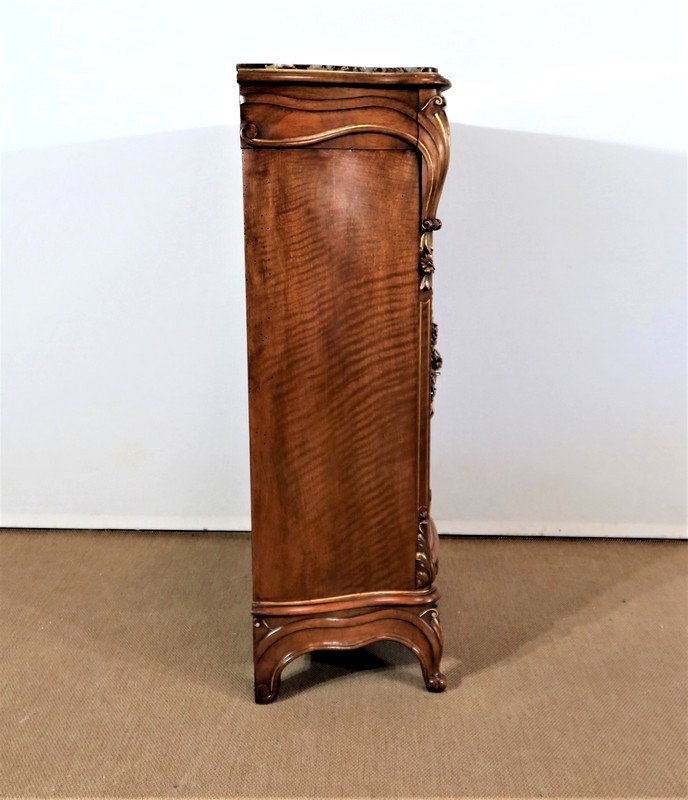 Meuble D’entre Deux En Noyer, Style Rocaille – époque 1900-photo-6