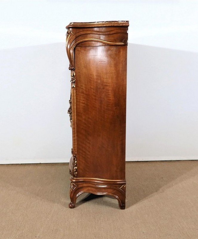 Meuble D’entre Deux En Noyer, Style Rocaille – époque 1900-photo-7