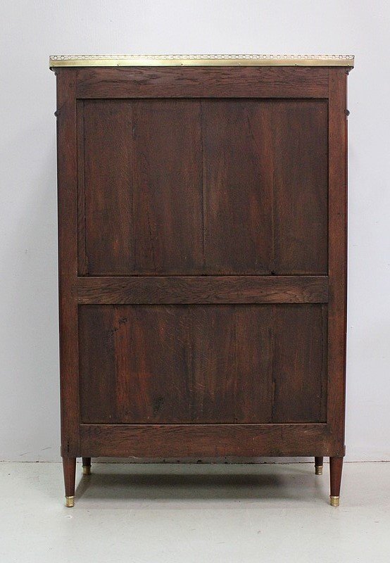 Secretaire In Speckled Mahogany, Louis XVI Period - 2nd Half Of The 18th Century-photo-8