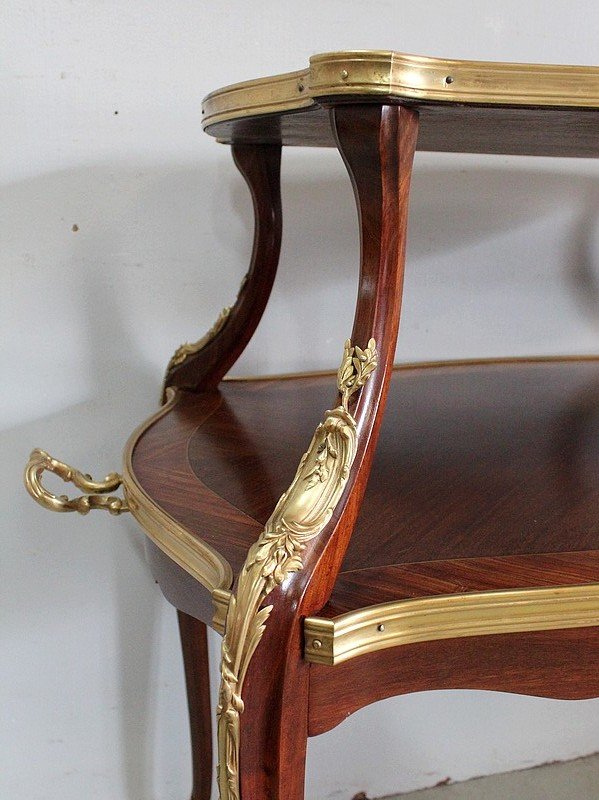 Table à Thé En Marqueterie, Style Louis XV – Début XXe -photo-3