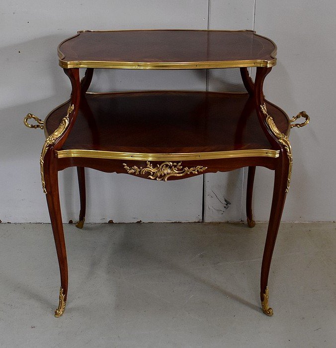  Table à Thé En Marqueterie, Style Louis XV – Début XXe 