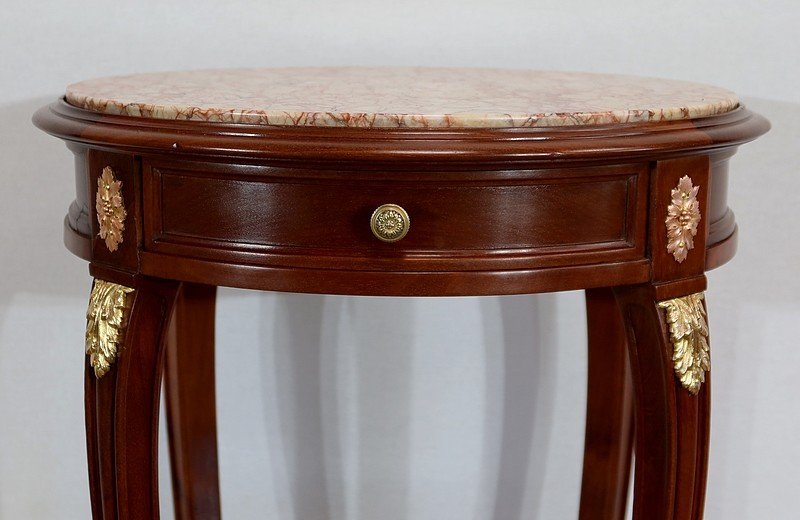 Small Living Room Table In Solid Mahogany, Louis XVI Taste - Early Twentieth-photo-3